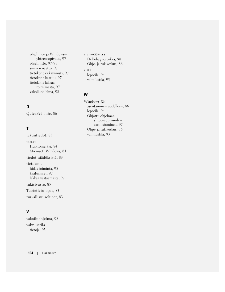 Dell Latitude D830 (Early 2007) User Manual | Page 104 / 258