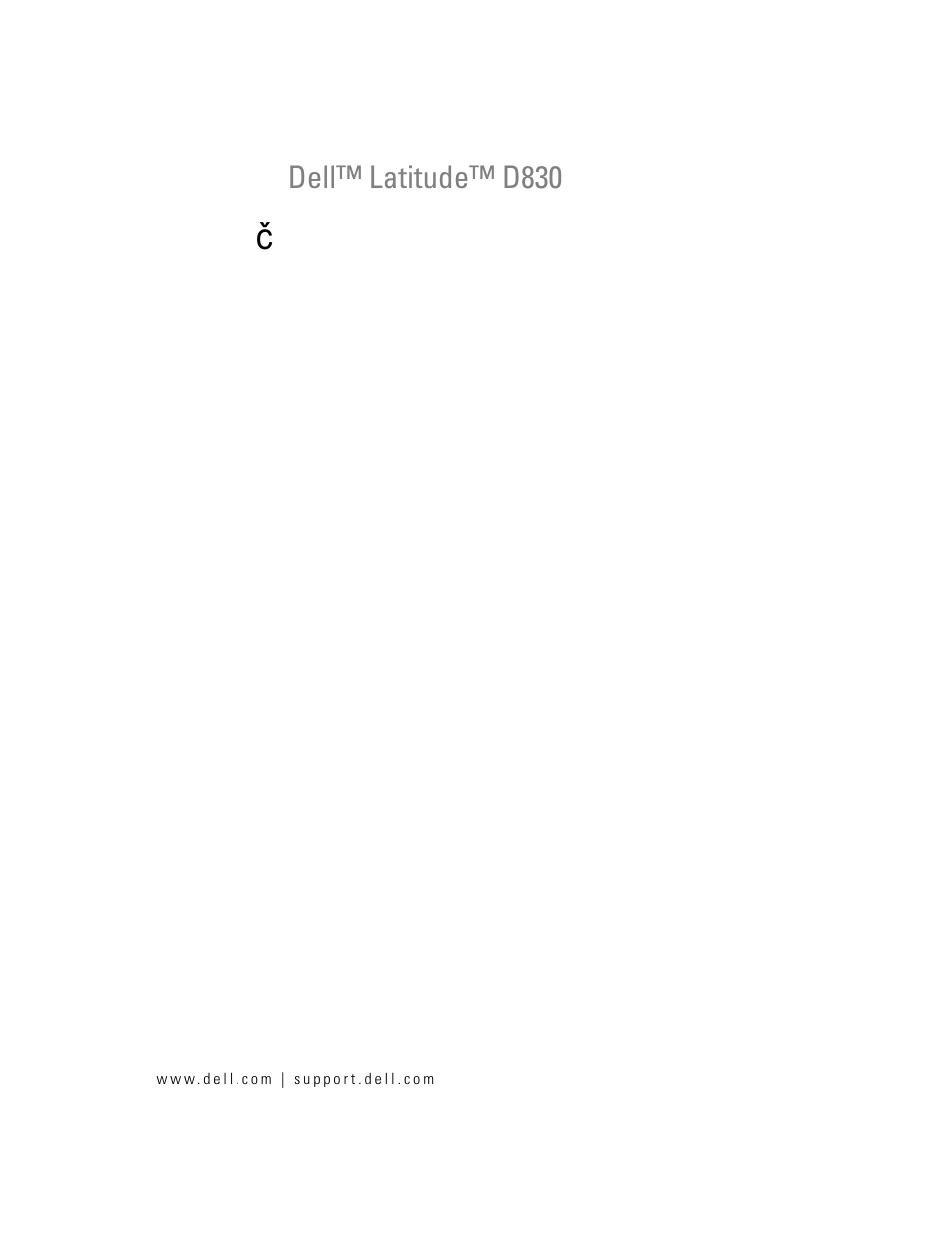 Vodič za brzo snalaženje, Vodi č za brzo snalaženje | Dell Latitude D830 (Early 2007) User Manual | Page 27 / 258