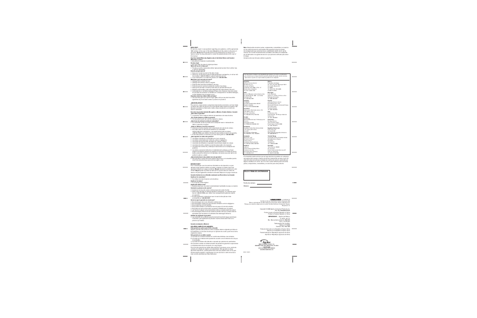 Black & Decker 1000 Series User Manual | Page 2 / 2