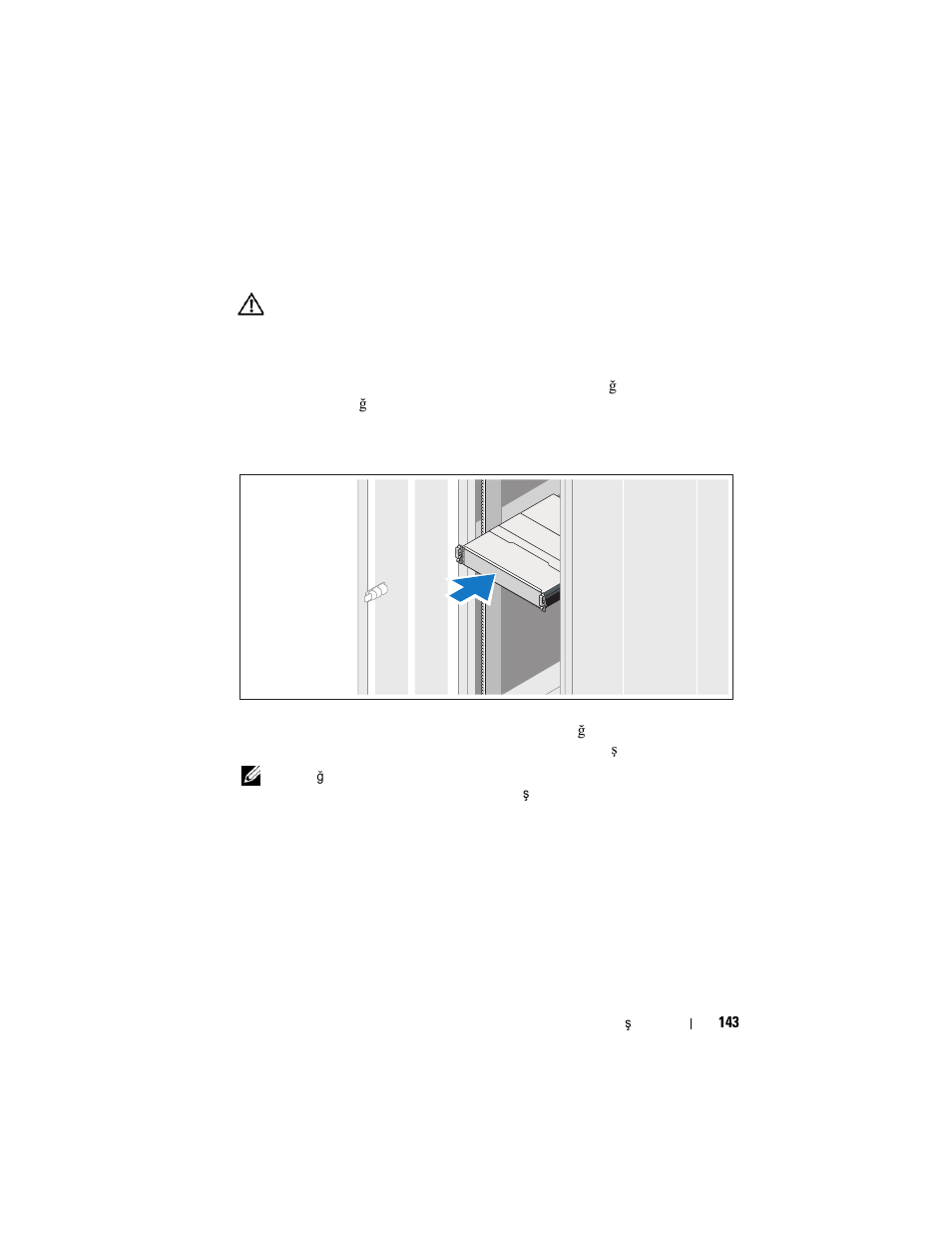 Kurulum ve yapılandırma, Sistemi paketinden çıkarma, Rayları ve sistemi rafa monte etme | Dell PowerVault MD3200 User Manual | Page 145 / 174