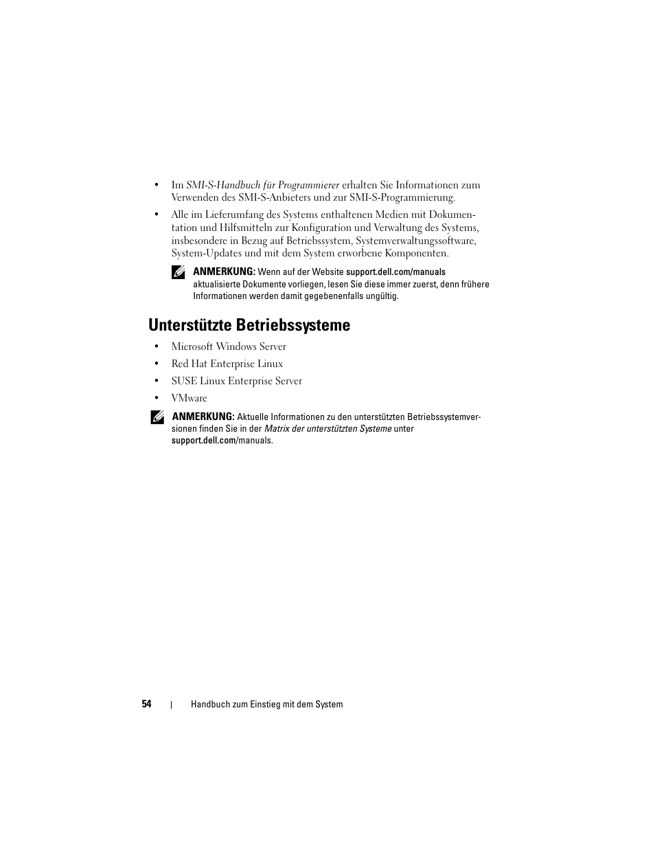 Unterstützte betriebssysteme | Dell PowerVault MD3200 User Manual | Page 56 / 174