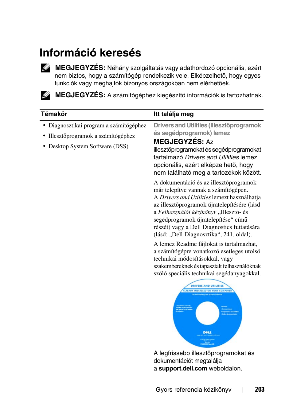 Információ keresés | Dell Precision T3400 (Late 2007) User Manual | Page 203 / 608