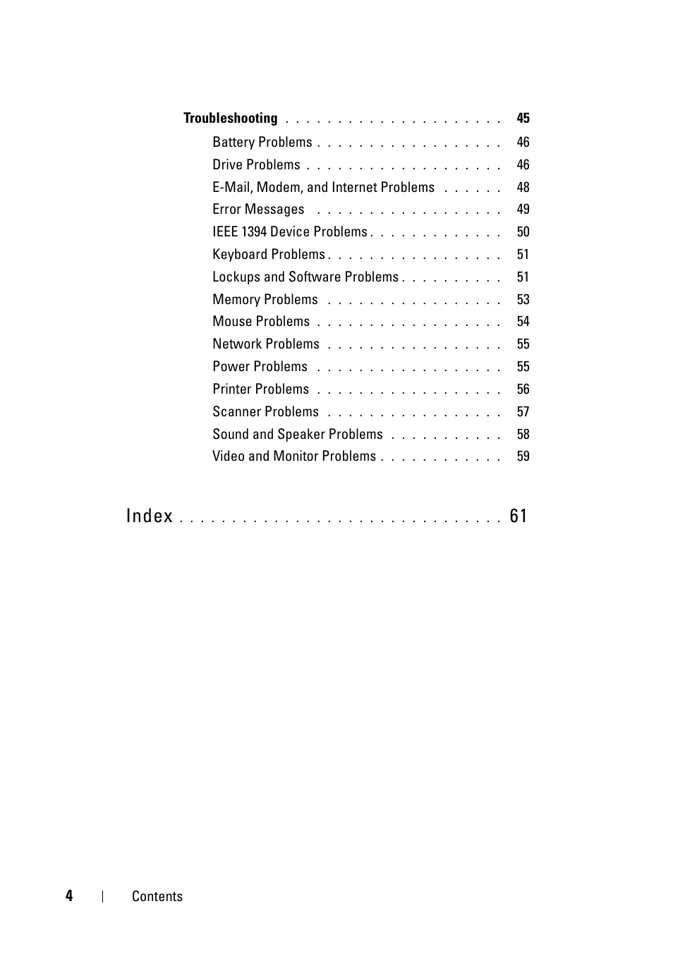 Index | Dell Precision T3400 (Late 2007) User Manual | Page 4 / 608