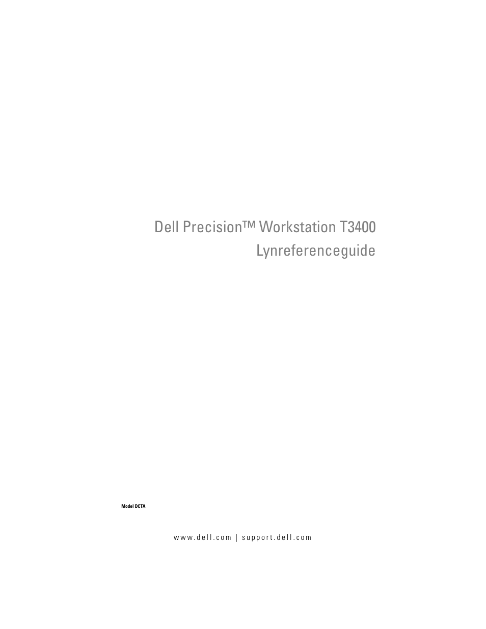 Lynreferenceguide | Dell Precision T3400 (Late 2007) User Manual | Page 67 / 608