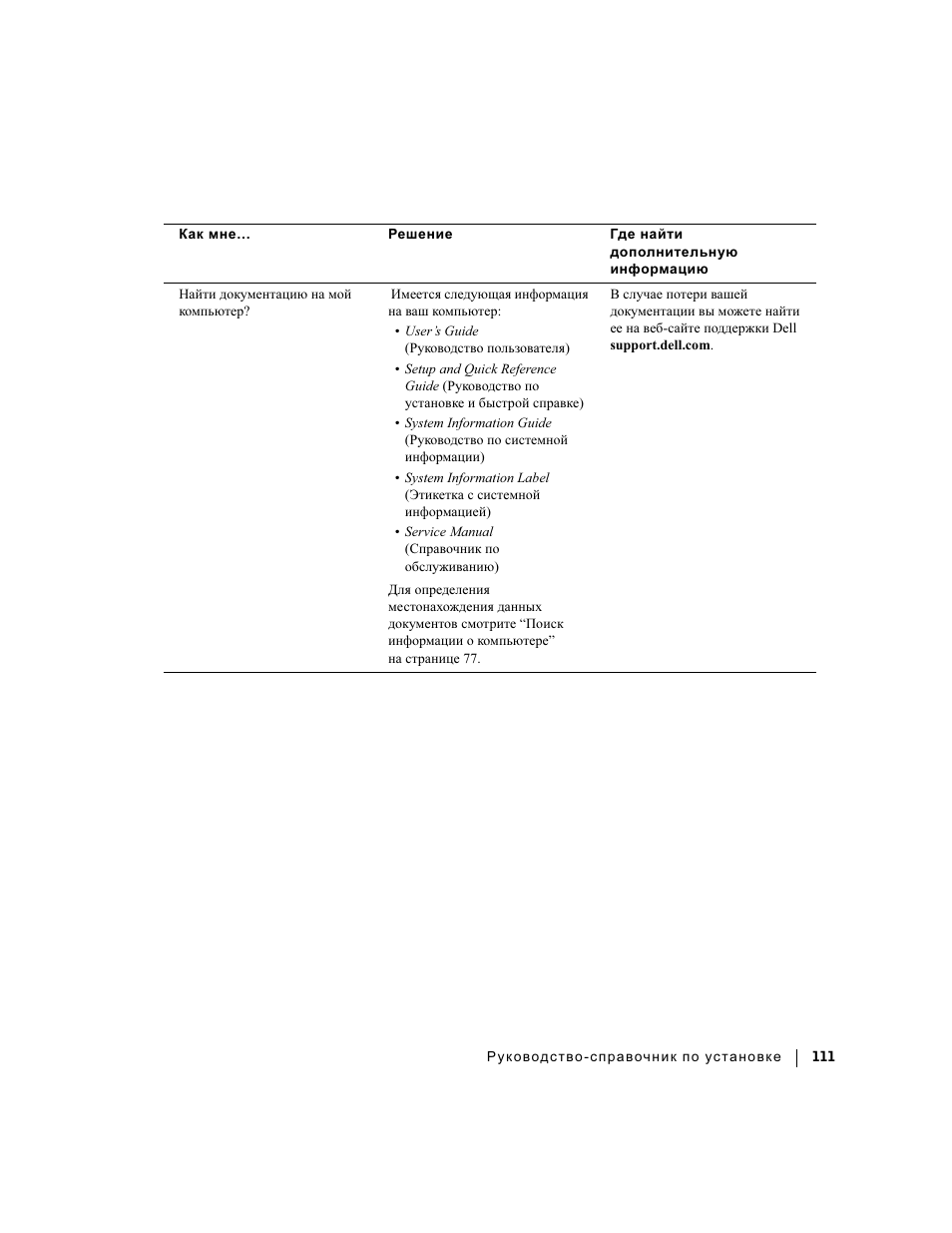 Dell Precision 360 User Manual | Page 111 / 112