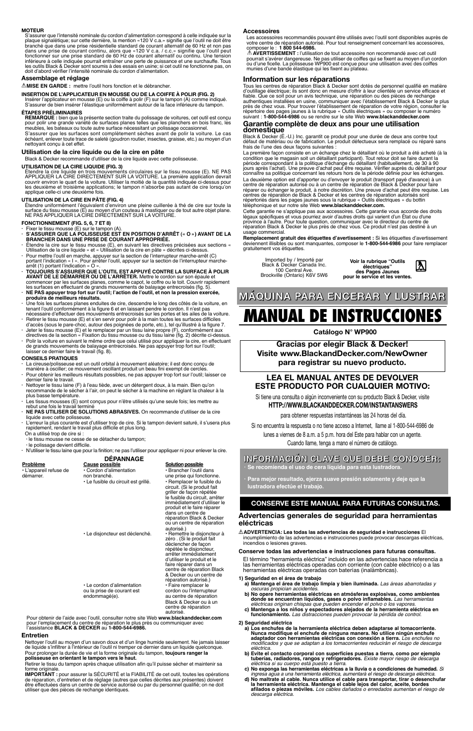 Manual de instrucciones | Black & Decker 90556294 User Manual | Page 4 / 6