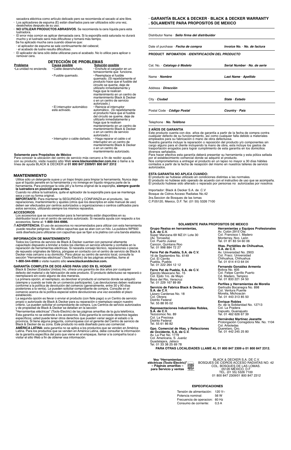 Black & Decker 90556294 User Manual | Page 6 / 6