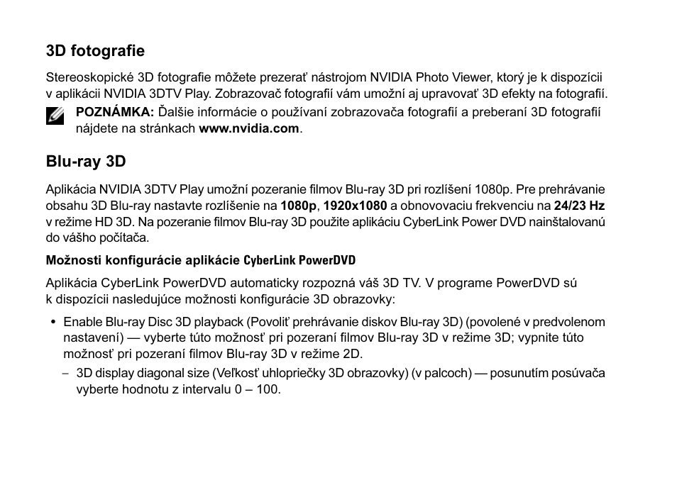 3d fotografie, Blu-ray 3d | Dell XPS 14 (L401X, Late 2010) User Manual | Page 40 / 42