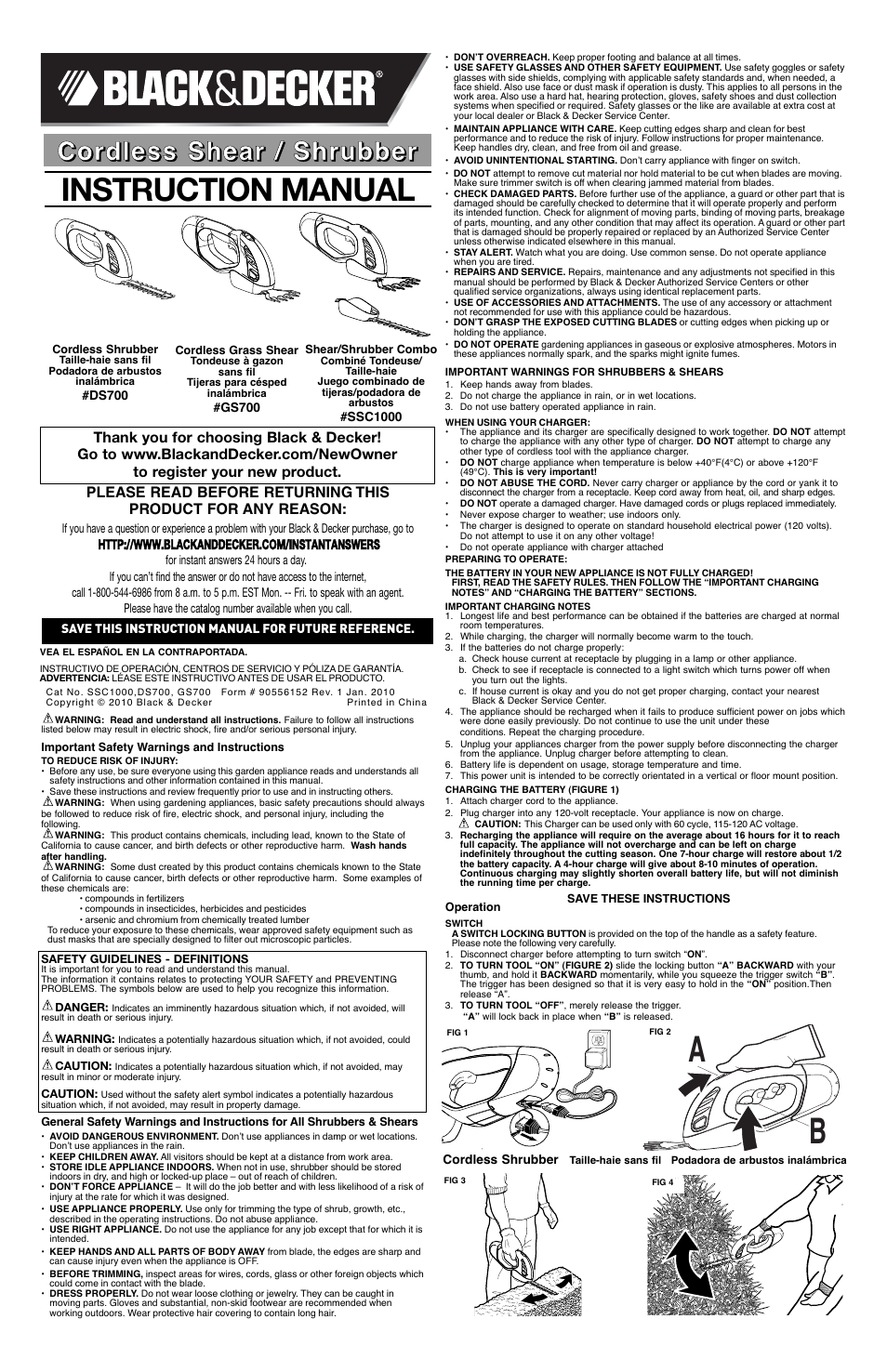 Black & Decker DS700 User Manual | 6 pages