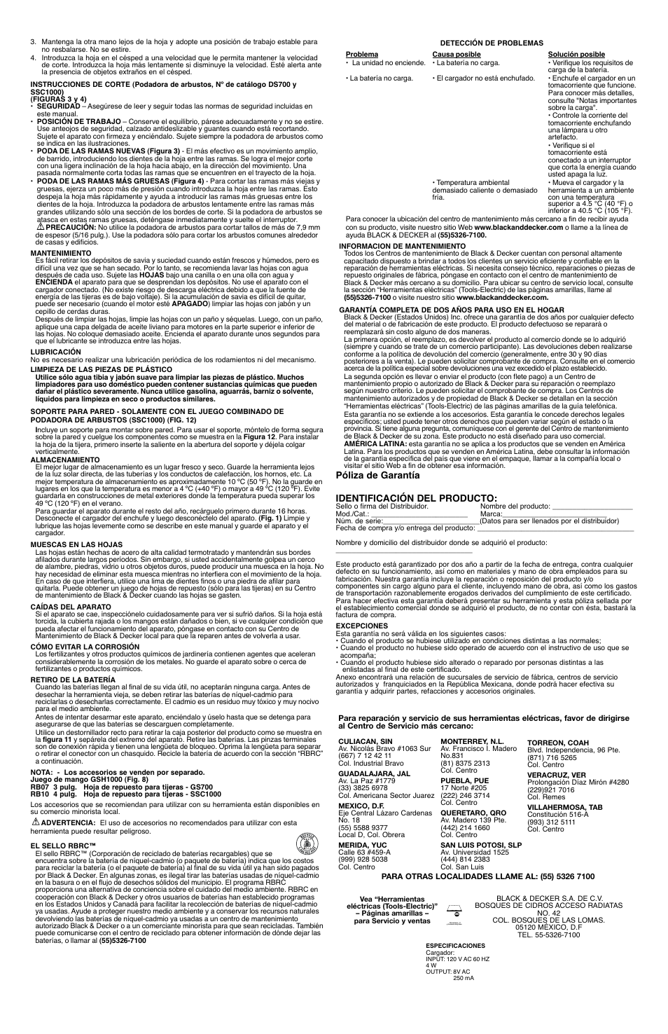 Black & Decker DS700 User Manual | Page 6 / 6