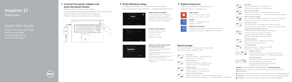 Dell Inspiron 17 (5748, Mid 2013) User Manual | 2 pages