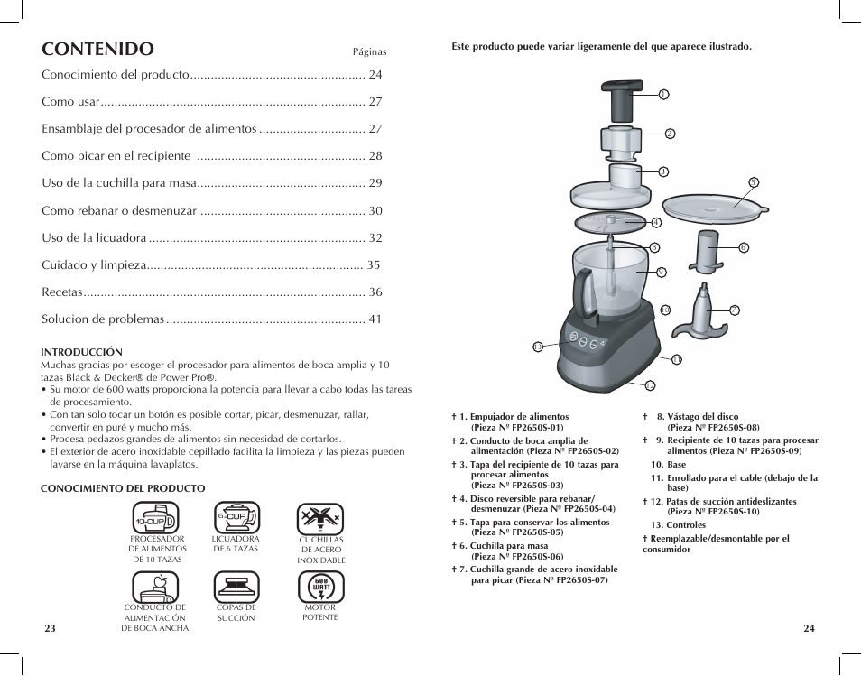 Black & Decker FP2620S User Manual | Page 13 / 37