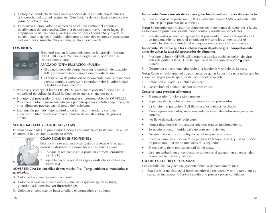 Black & Decker FP2620S User Manual | Page 15 / 37