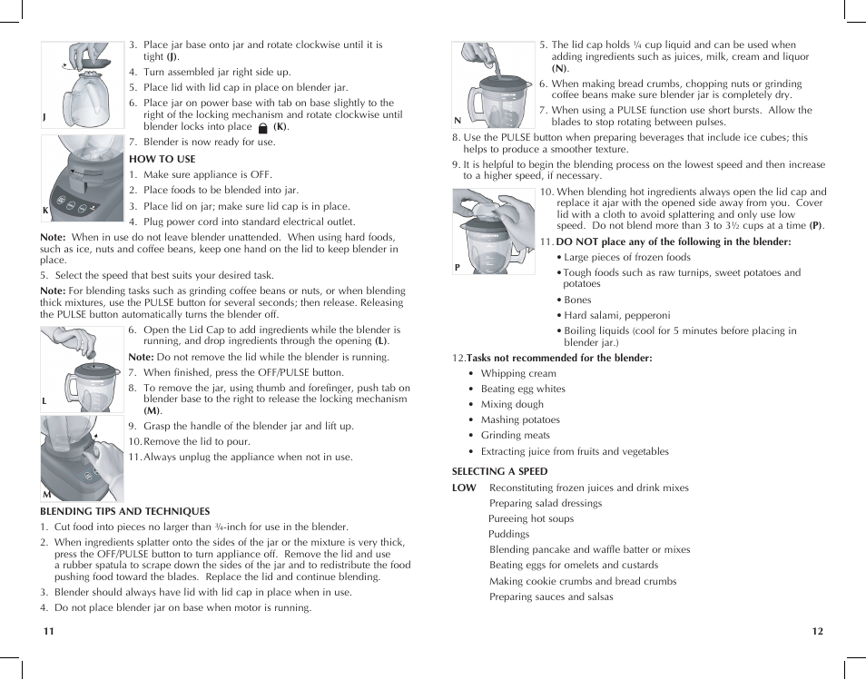 Black & Decker FP2620S User Manual | Page 7 / 37