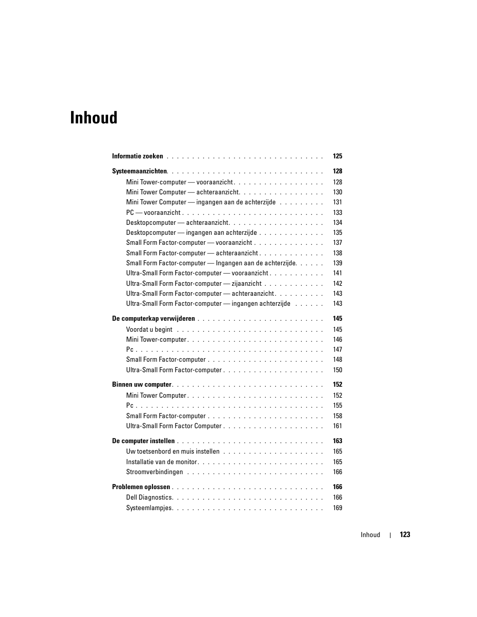 Inhoud | Dell OptiPlex 745 User Manual | Page 123 / 428