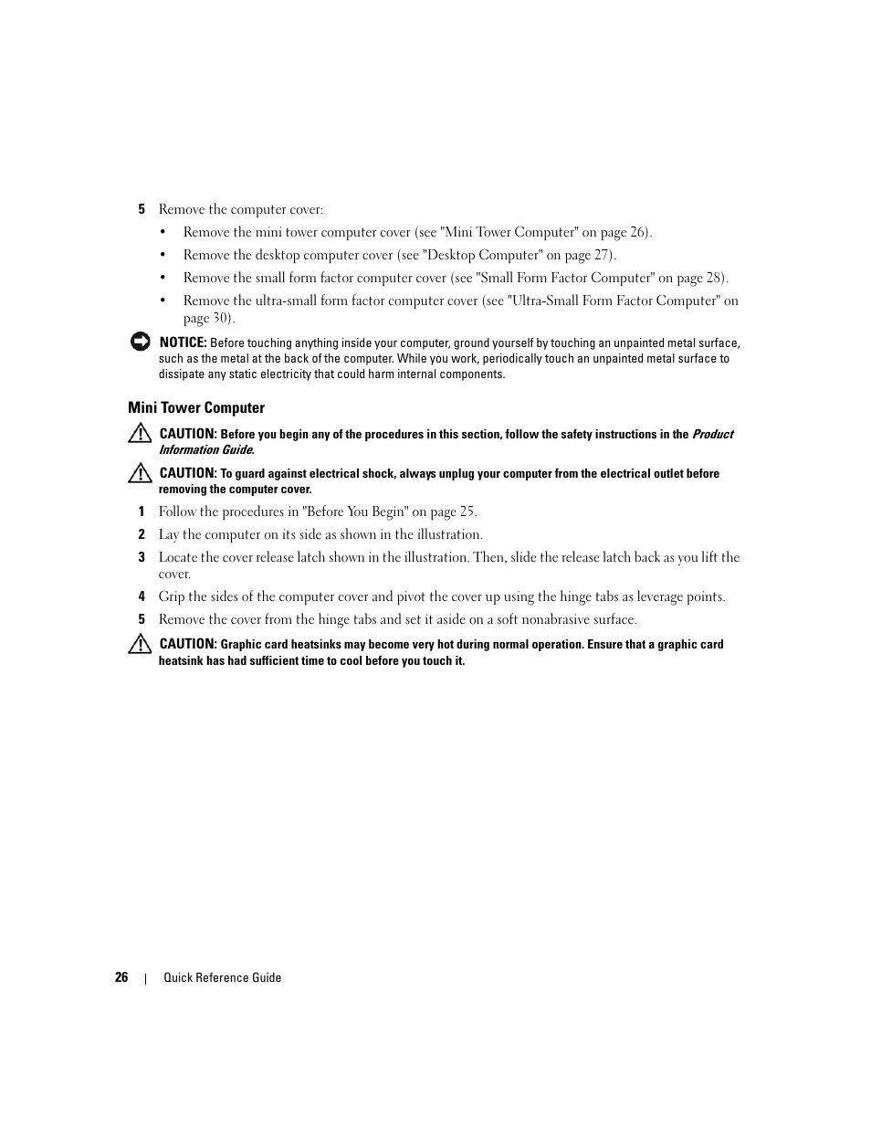 Mini tower computer | Dell OptiPlex 745 User Manual | Page 26 / 428