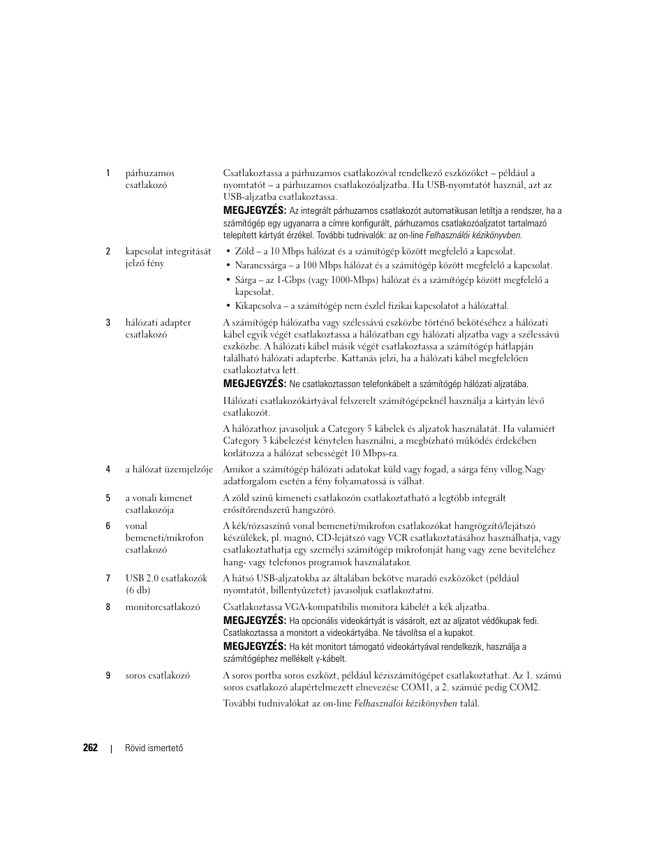 Dell OptiPlex 745 User Manual | Page 262 / 428