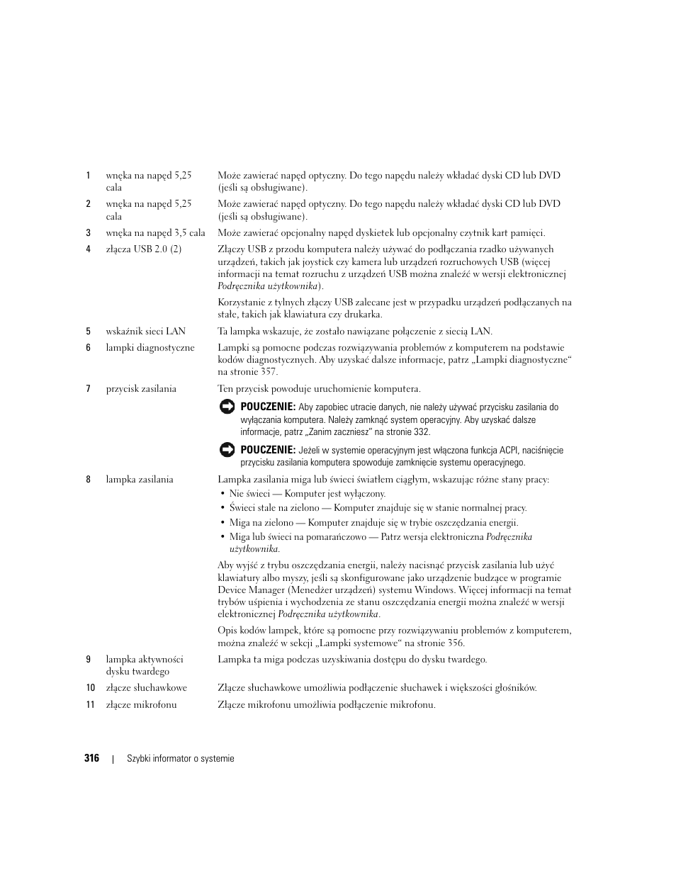 Dell OptiPlex 745 User Manual | Page 316 / 428
