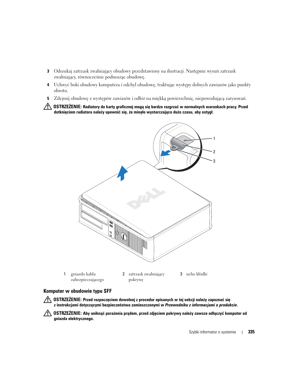 Komputer w obudowie typu sff | Dell OptiPlex 745 User Manual | Page 335 / 428