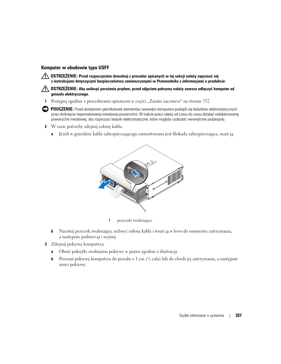 Komputer w obudowie typu usff | Dell OptiPlex 745 User Manual | Page 337 / 428