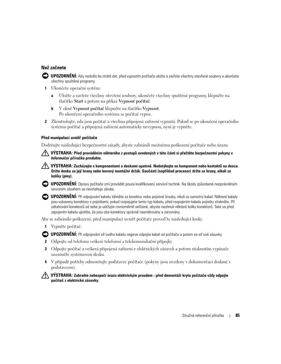 Než začnete | Dell OptiPlex 745 User Manual | Page 85 / 428