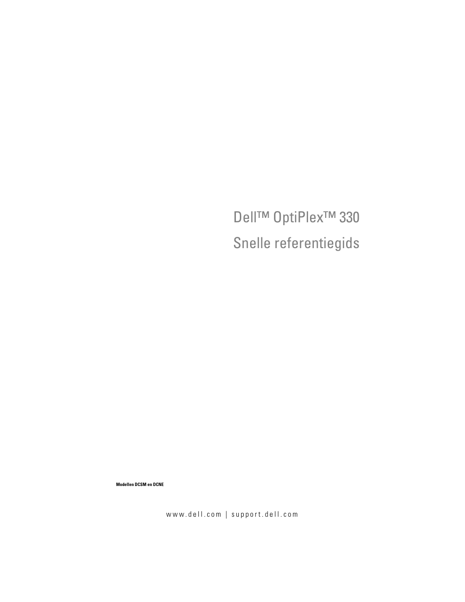 Snelle referentiegids, Dell™ optiplex™ 330 snelle referentiegids | Dell OptiPlex 330 (Late 2007) User Manual | Page 137 / 490