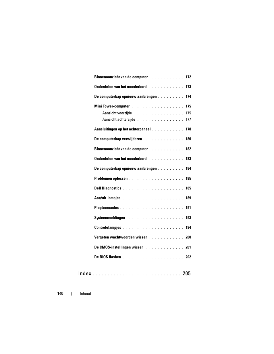 Index | Dell OptiPlex 330 (Late 2007) User Manual | Page 140 / 490