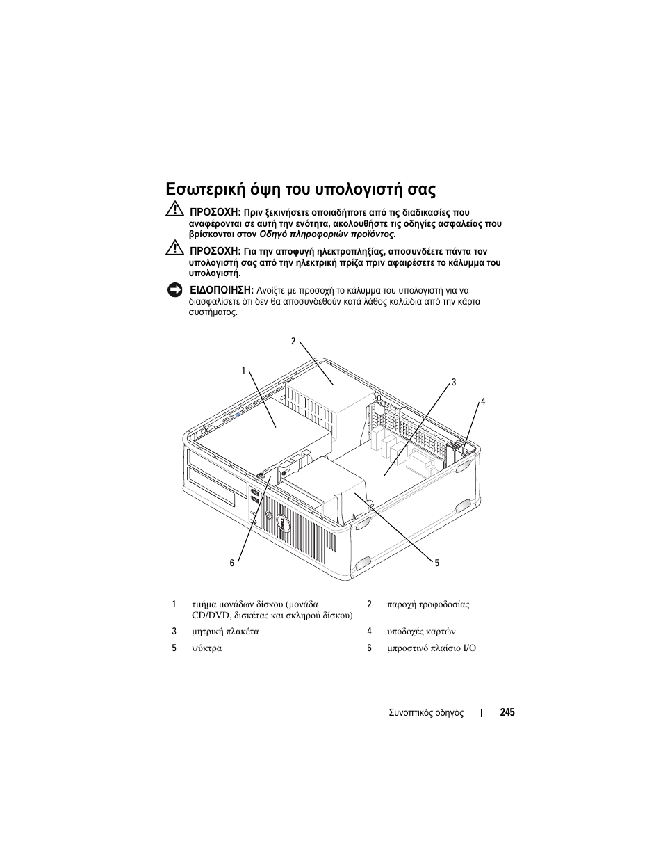 Εσωτερική όψη του υπολογιστή σας | Dell OptiPlex 330 (Late 2007) User Manual | Page 245 / 490