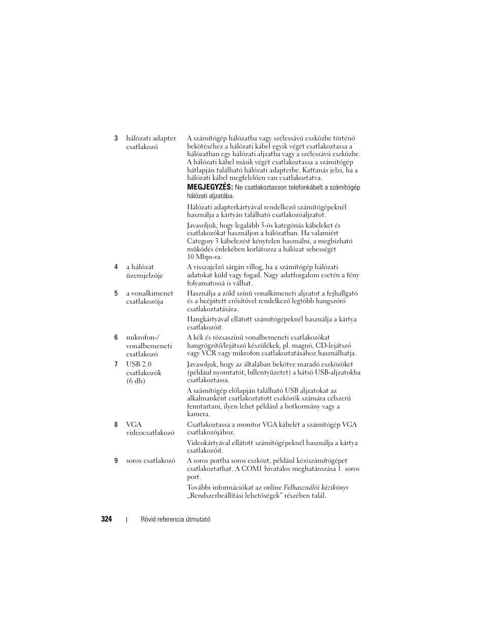 Dell OptiPlex 330 (Late 2007) User Manual | Page 324 / 490