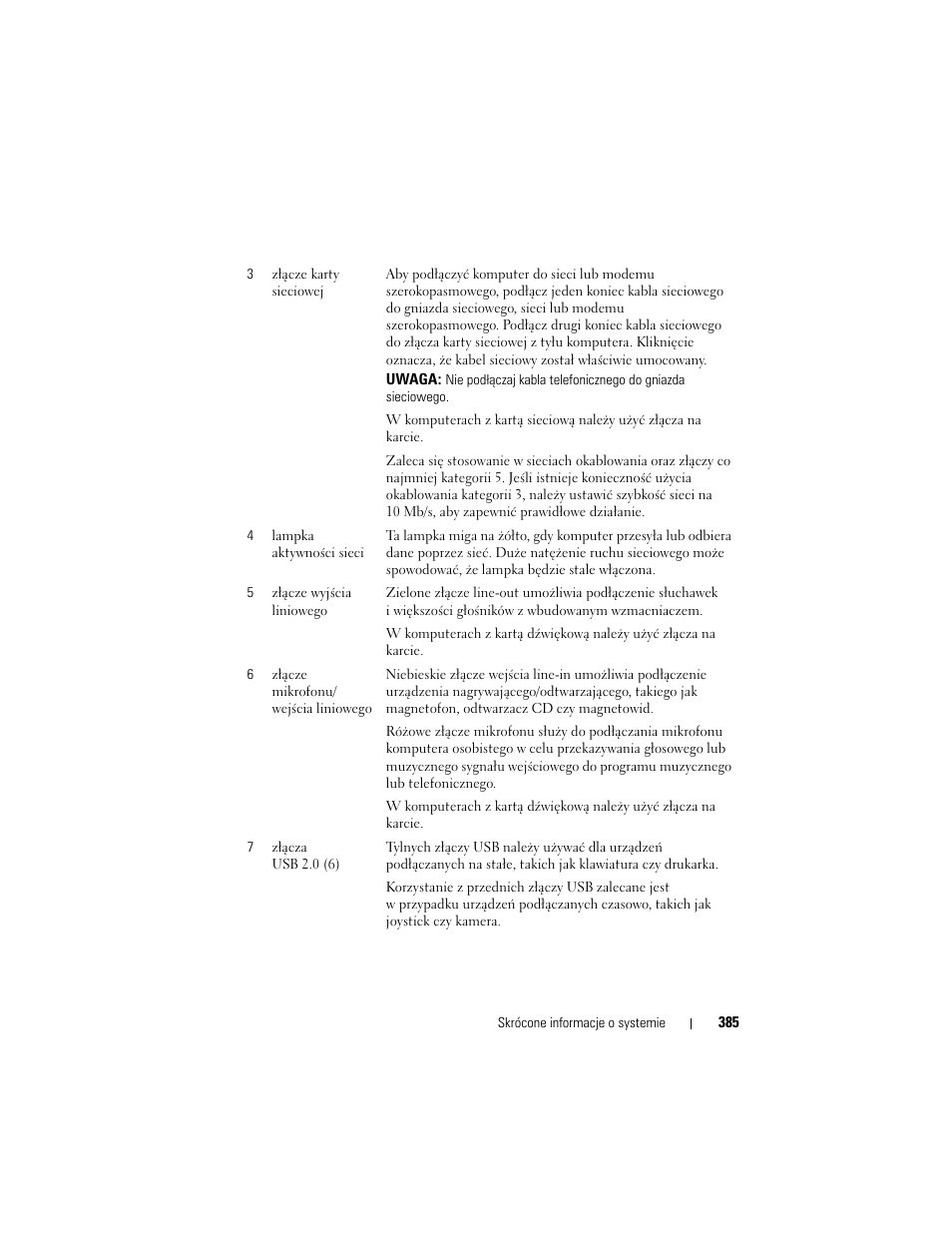 Dell OptiPlex 330 (Late 2007) User Manual | Page 385 / 490