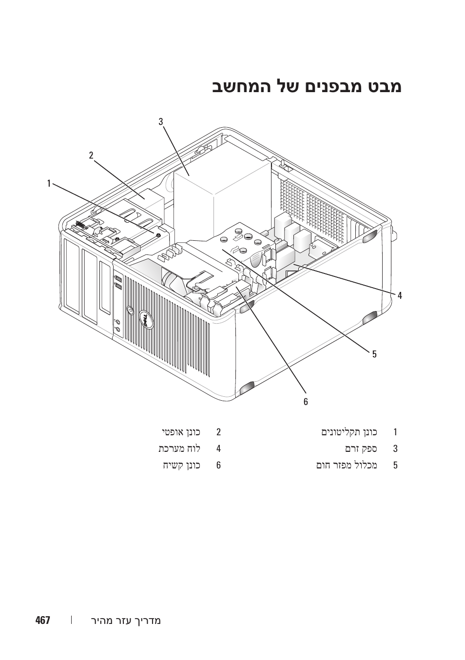 בשחמה לש םינפבמ טבמ | Dell OptiPlex 330 (Late 2007) User Manual | Page 446 / 490