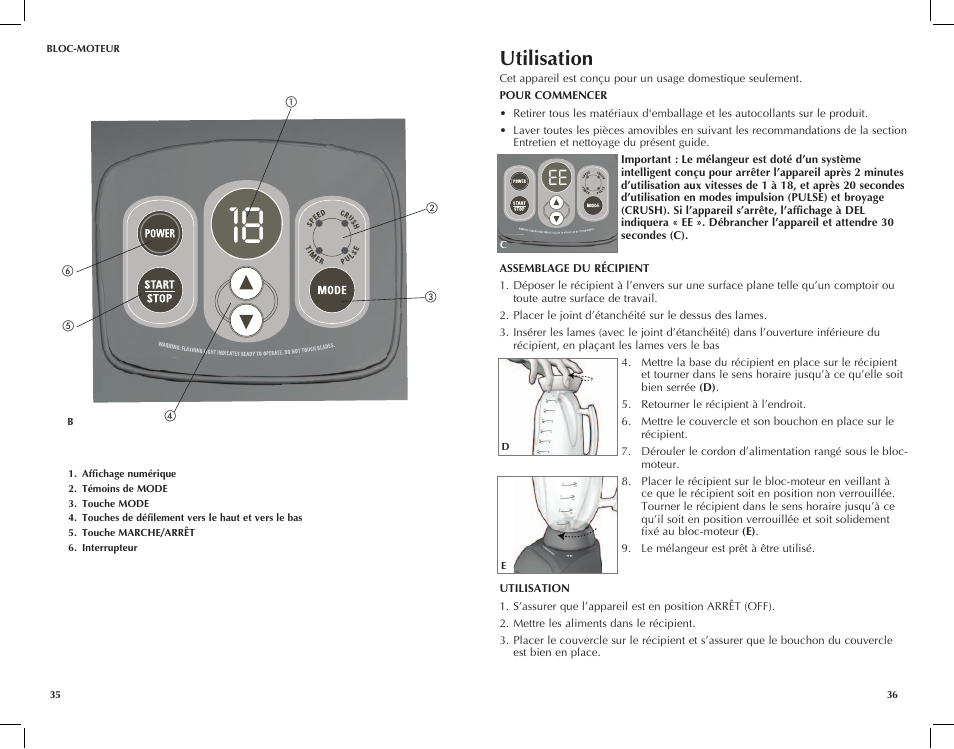 Utilisation | Black & Decker BLC18750DMB User Manual | Page 19 / 27