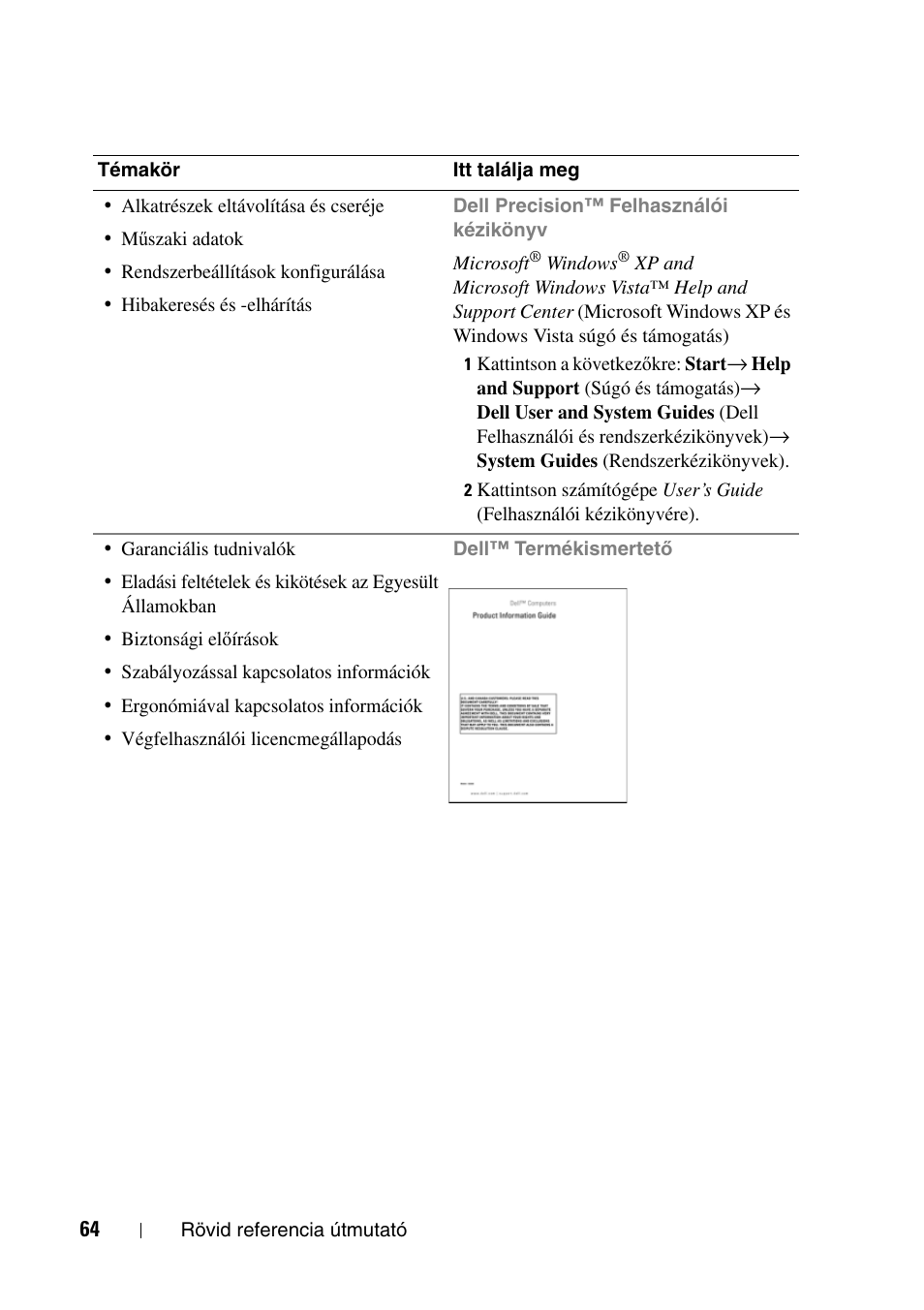 Dell Precision T7400 (Late 2007) User Manual | Page 64 / 320