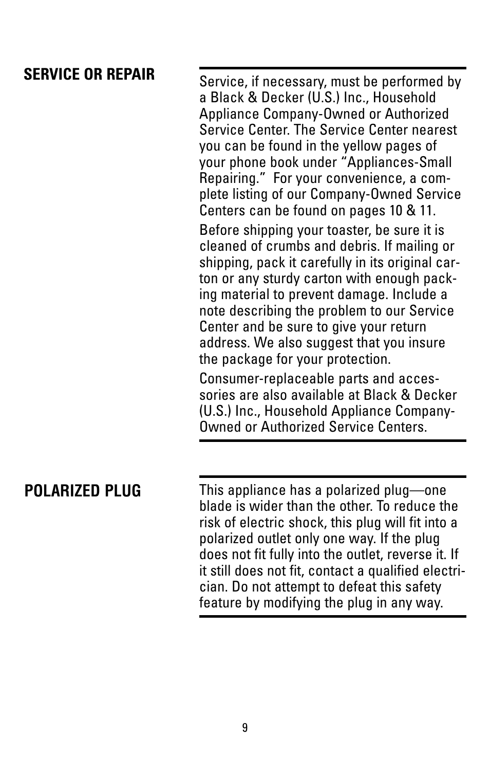 Black & Decker T271 User Manual | Page 9 / 12