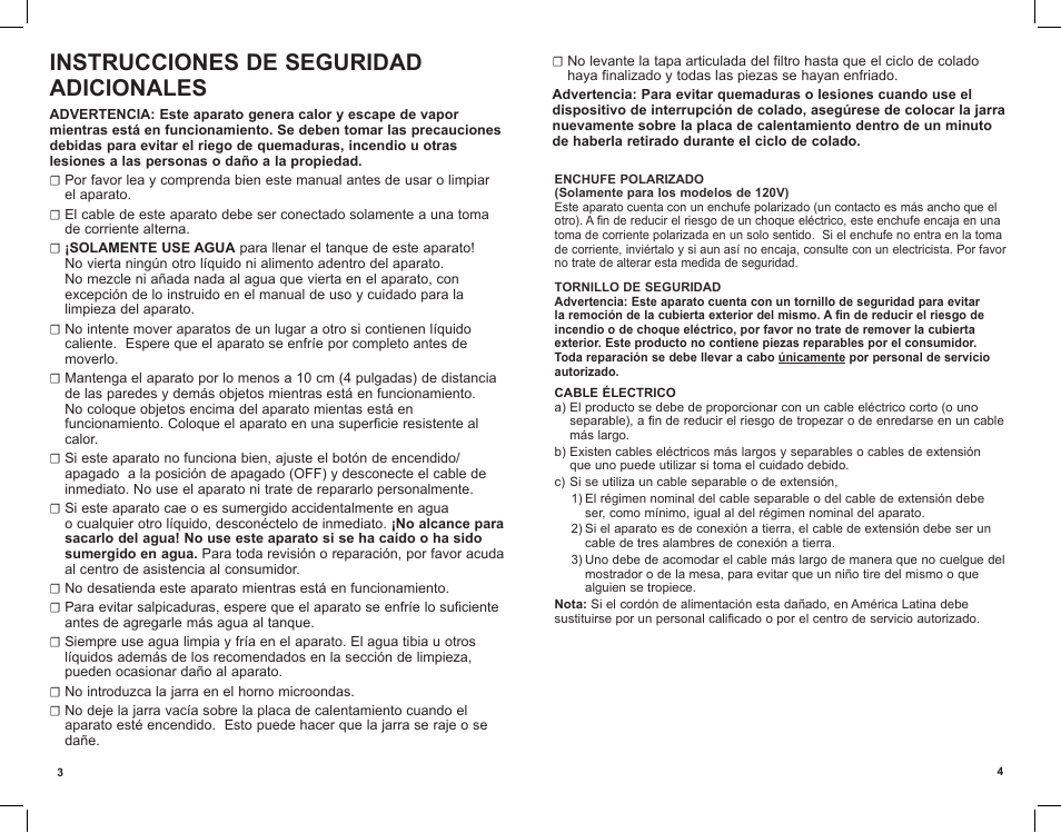 Instrucciones de seguridad adicionales | Black & Decker DCM901BKT User Manual | Page 3 / 15