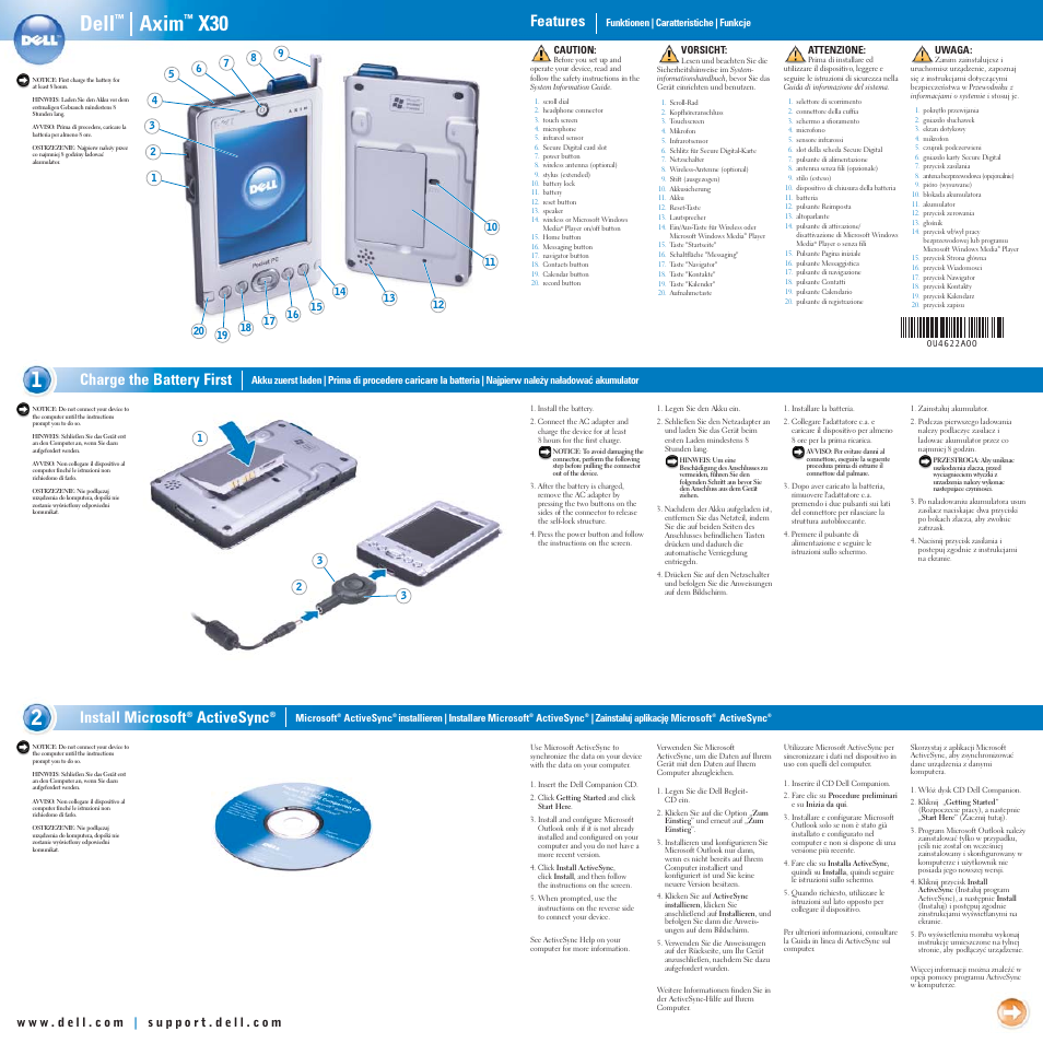 Dell AXIM X30 User Manual | 2 pages