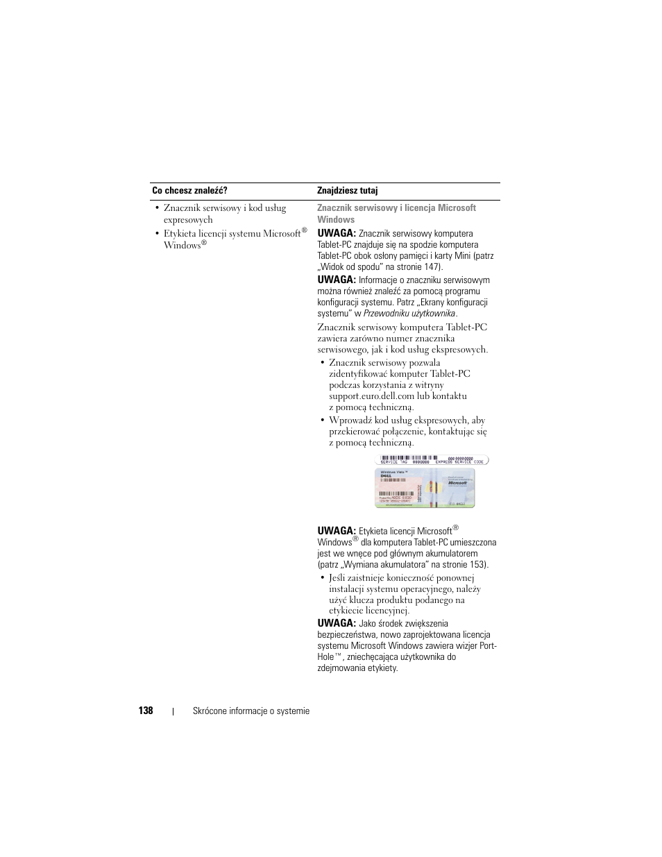 Dell Latitude XT (Late 2007) User Manual | Page 138 / 200