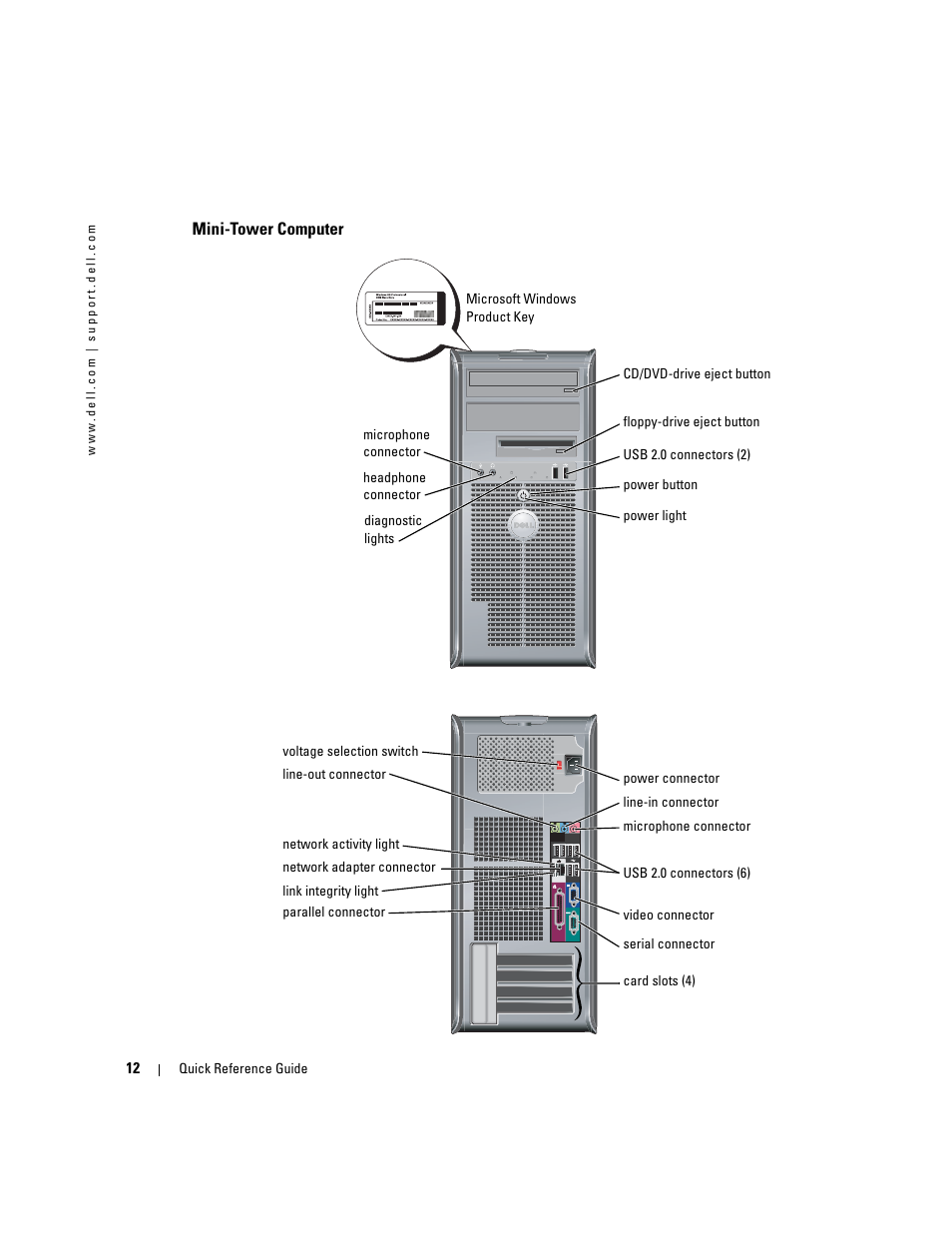 Mini-tower computer | Dell OptiPlex GX280 User Manual | Page 12 / 260