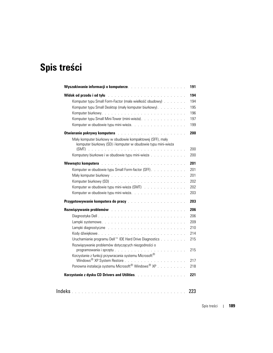 Dell OptiPlex GX280 User Manual | Page 189 / 260