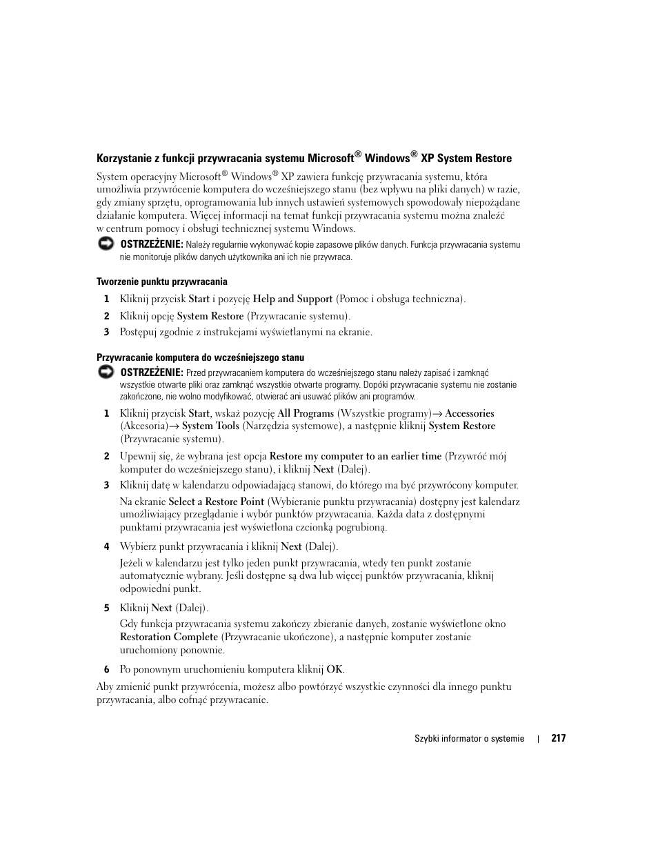 Dell OptiPlex GX280 User Manual | Page 217 / 260