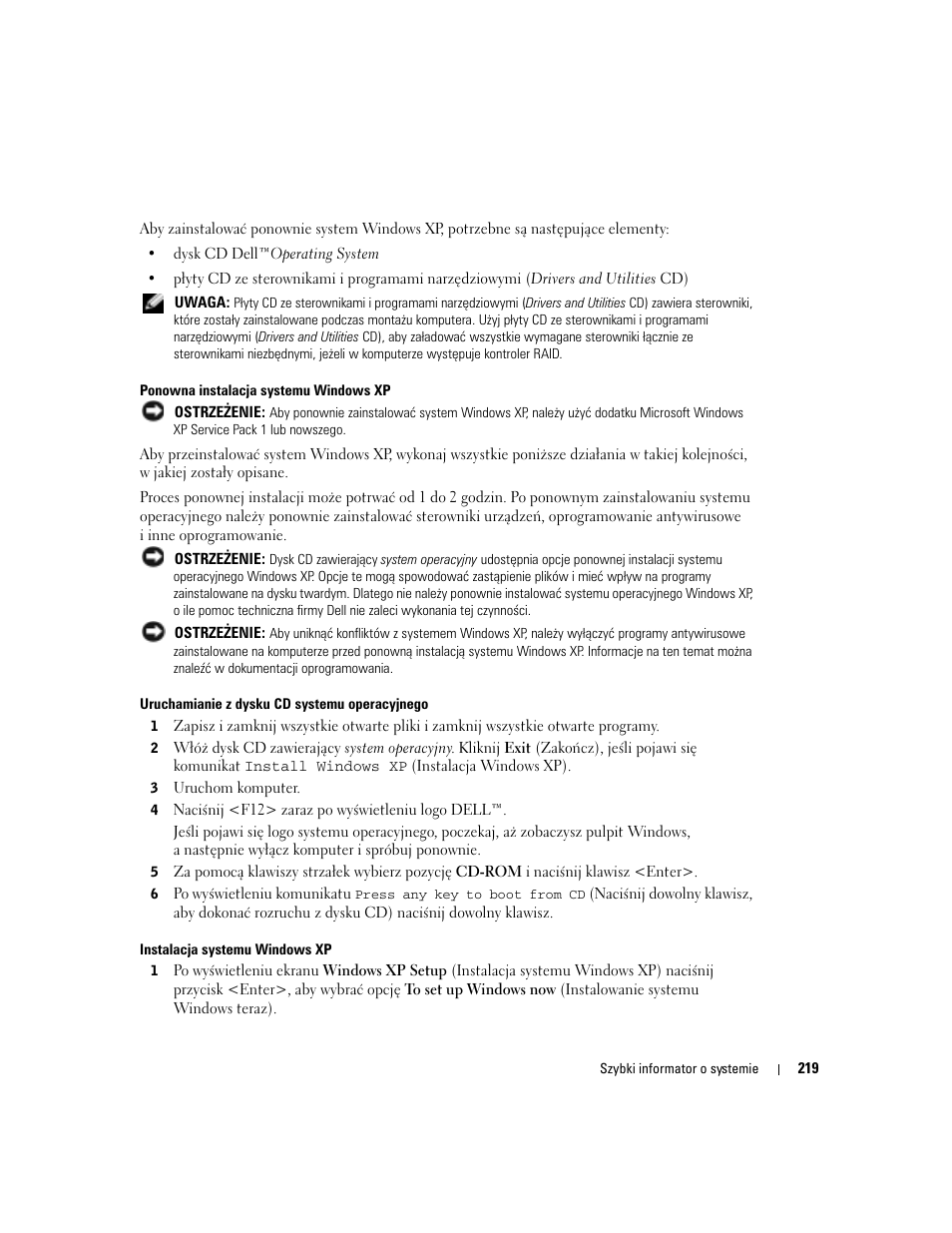 Dell OptiPlex GX280 User Manual | Page 219 / 260