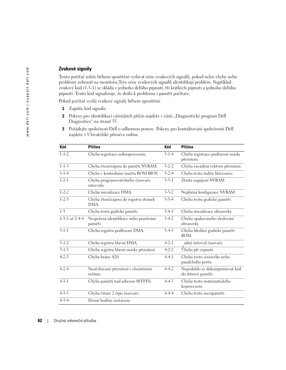 Zvukové signály, Najdete v části „zvukové signály“ na straně 62 | Dell OptiPlex GX280 User Manual | Page 62 / 260
