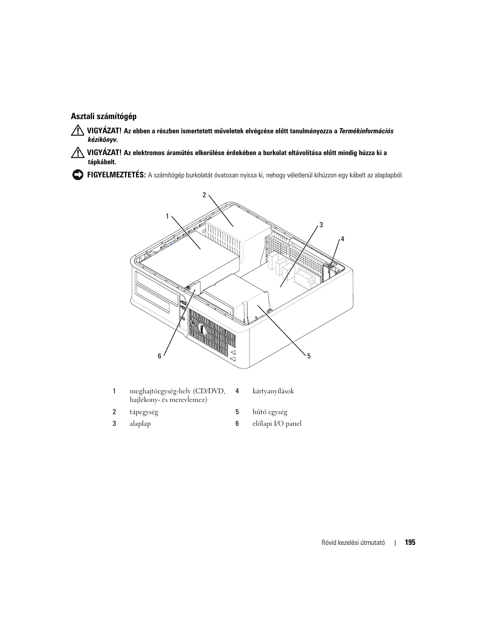 Asztali számítógép | Dell OptiPlex 210L User Manual | Page 195 / 300