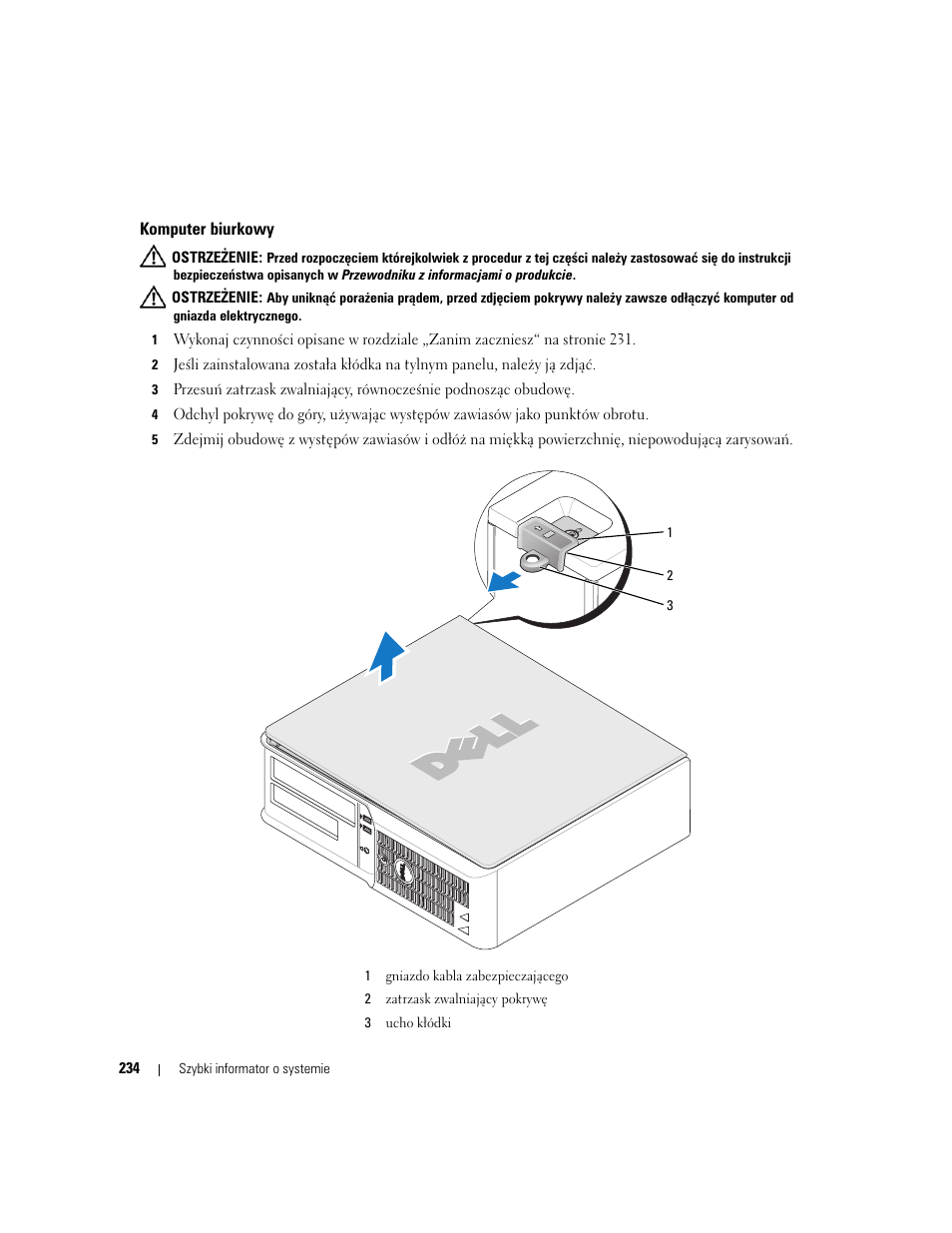 Komputer biurkowy | Dell OptiPlex 210L User Manual | Page 234 / 300