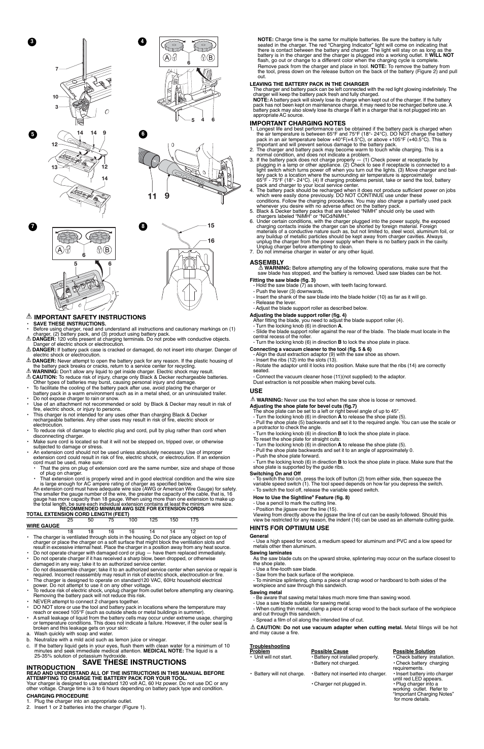 Save these instructions | Black & Decker Fire Storm 5146961-02 User Manual | Page 2 / 7