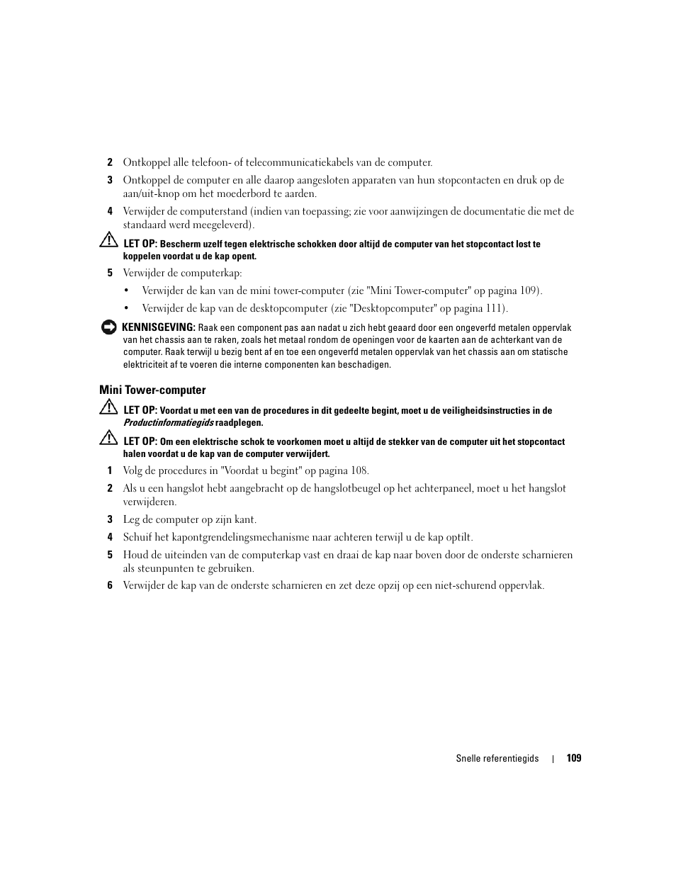 Mini tower-computer | Dell OptiPlex 320 User Manual | Page 109 / 312