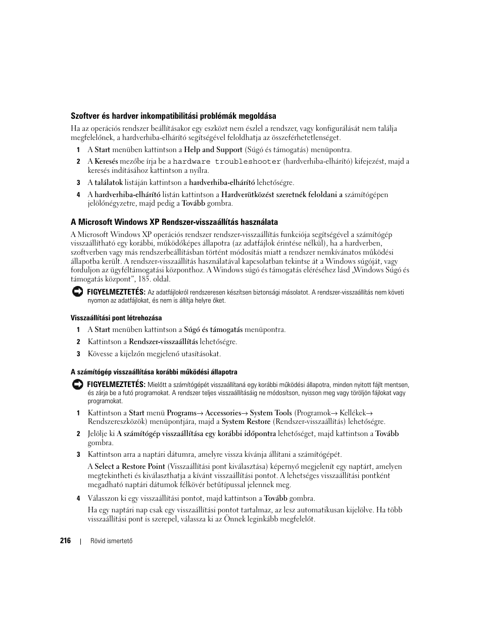 Dell OptiPlex 320 User Manual | Page 216 / 312