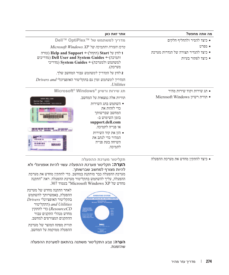 הרעה | Dell OptiPlex 320 User Manual | Page 307 / 312