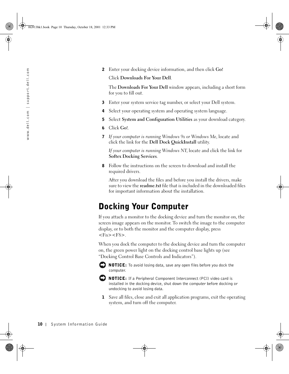 Docking your computer | Dell C/Dock II Expansion Station User Manual | Page 12 / 532