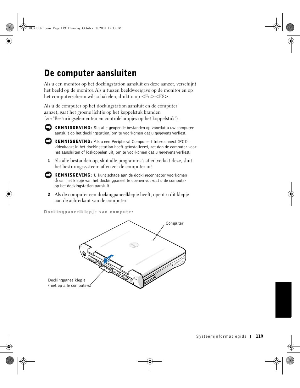 De computer aansluiten | Dell C/Dock II Expansion Station User Manual | Page 121 / 532